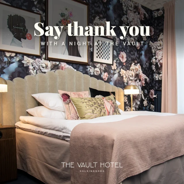 Fira mamma med något extra!
Den här veckan får du 20 % mer i värde när du köper ett presentkort till The Vault Hotel – perfekt som morsdagspresent.
Ge bort en upplevelse fylld av omtanke, bubblor och vackra miljöer.
Erbjudandet gäller t.o.m. söndag.
Köp ditt presentkort via vår hemsida www.thevaulthotel.se